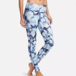 ATHLETA CHATURANGA Leggings  Blue Floral Crush Sz S